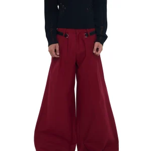 Red Casual Loose Wide Leg Pants Men's Autumn New Sle Simple Match All Season Knife  Design Trendy Straight Tube Trousers - AliExpress Pants