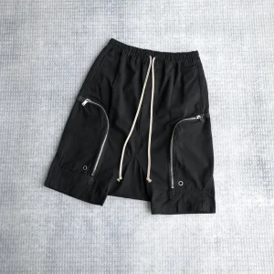 Low Waist Cargo Shorts Men's Fashion Show Style Zipper Pocket Workwear Five-Quarter Length RO Style Casual Cotton Shorts - AliExpress Pants