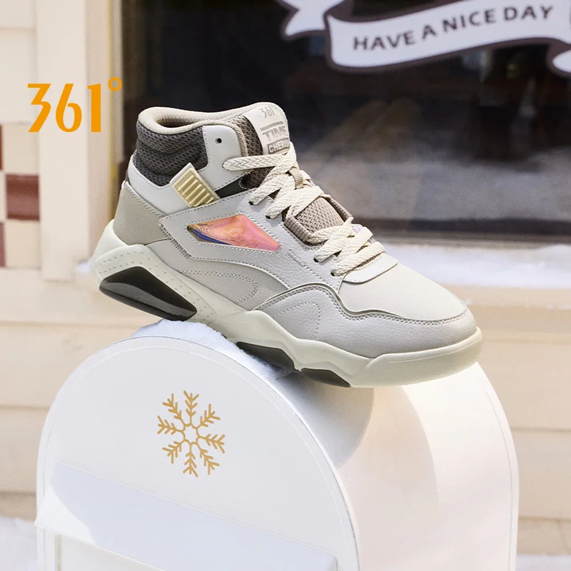 361 Degrees Men's Casual Shoes New High-top Winter Warm Shock-Absorbing Versatile Couple Wear-resistant Male Sneakers 672446615B - AliExpress Sneakers