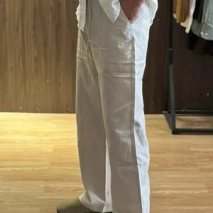 New 2025 Men's Casual Pants Loose Wide Leg Linen Trousers mid Waist Zipper Straight Tube Summer Long Trousers Comfortable Sle - AliExpress Pants