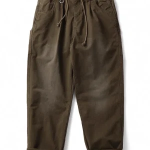 Retro Waed Casual Workwear Pants Loose Straight Leg Trousers Men's Faionable Comfortable Cotton Long Trousers - AliExpress Pants