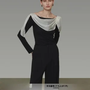 Unspoken Color Blo Knitted Top Women's oulder Bared Long Sve One-oulder Design Slimming Effect Vintage Commute Sle - AliExpress Sweaters&Jumpers