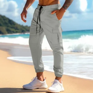 Men Cargo Pants Drawstring Waist Jogger Pants Men's Cargo Jogger Trousers Drawstring Waist Multi-pocket Trousers Jogger Pants - AliExpress Pants