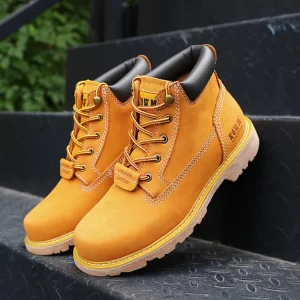 KOWM Cowhide Hiking Shoes Men Waterproof Male Tactical Hunting Boots Motorcycle boots travel sneakers Desert Combat Ankle Boots - AliExpress Sneakers