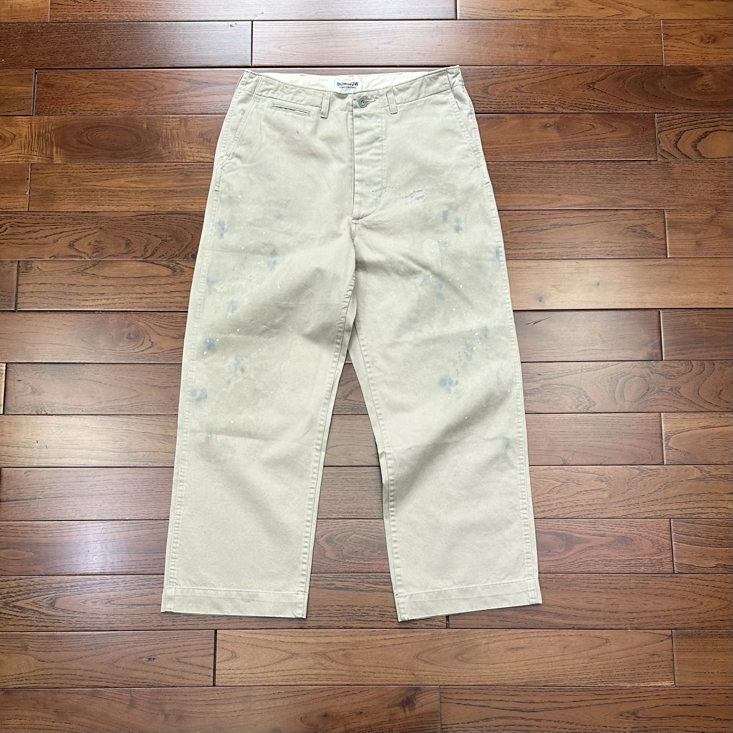 BOWWOW M41 washed distressed ink-splashed loose workwear casual pants - AliExpress Pants