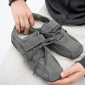 Women Vintage Square Toe Cow Suede Sneakers Patchwork Mesh Breathable Spring Summer Flat Jogging Trainers Hook Loop Sports Shoes - AliExpress Sneakers