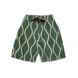 Kapital 2SS Cotton Linen Wave Print Casual Workwear orts Japanese Sle Faion Trend Loose Fit Straight Leg Summer orts - AliExpress Pants