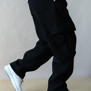 Heavyweight American Retro Work Pants Men's Loose Straight Leg Bla Long Trousers Large ket Casual Pants Autumn Winter - AliExpress Pants
