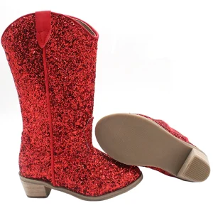 Cowgirls Boots for Girls Sparkly Sequin Western Boots Cowboys Princess Shoes Children Fall Winter Glitter Boots Kids Vintage - AliExpress Children's Shoes