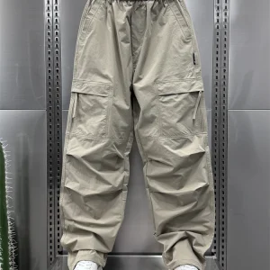 Thin Casual Multi-ket Work Pants Men's Loose Straight Leg Zipper ket Wide Leg Pants Autumn Winter Faion - AliExpress Pants