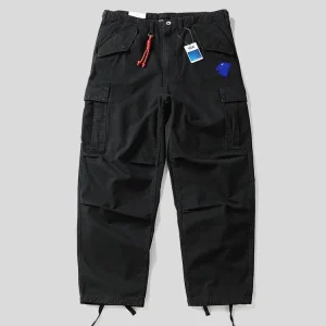 NANA American Workwear Sle Men's Loose Cuffed Embroidered Casual Straight Leg Pants Multi-ket Trendy Cotton Mountain Cli... - AliExpress Pants