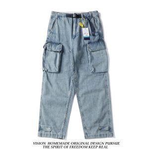 Loose Straight Leg Men's Workwear Jeans Casual Waed Retro Cotton Trousers Versatile Long Pants for Men Autumn Season - AliExpress Pants