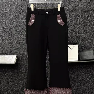 High-End Retro Splicing Woven Flared Pants Men's 2026 Spring New Fashion Versatile Comfort Pants Color Matching Stylish Trousers - AliExpress Pants