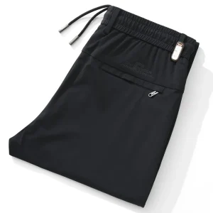 Summer Ice Silk Drape Casual Straight Leg Sports Pants Men Loose Fit Mid-aged And ly Summer Thin Long Sweatpants - AliExpress Pants