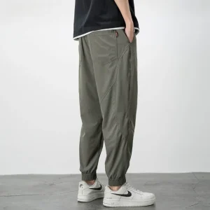 Ice Silk Men's Summer Thin Sport Pants Qui Dry Straight Leg Long Trousers Faionable Casual Trousers Youthful Active Sle - AliExpress Pants