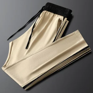 Spring and summer new side striped casual sports pants men slim feet men's woven sweatpants - AliExpress Pants