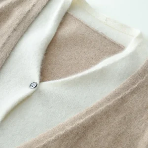 New Chic Women's 100% Cashmere Sweater V-neck Cardigan Multicolor Cashmere Knitwear Autumn Winter Luxury Soft Warm Clothing Tops - AliExpress Sweaters&Jumpers