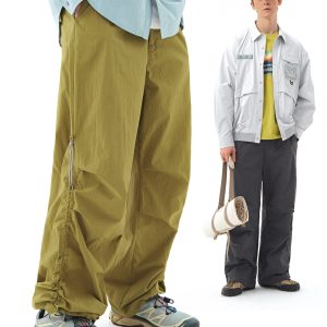 Nome Outdoor Hiking Casual Loose Pants Adjustable Waist Polyester Fiber Pure Color Youthful Spring Season Low Waist - AliExpress Pants