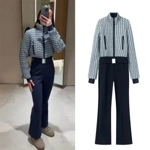 Women's Jumpsuit 2026 Spring New Style – Patchwork Long-Sleeve Belted Warm Ski Cotton Jumpsuit Trendy and Fashionable - AliExpress Jumpsuits&Rompers