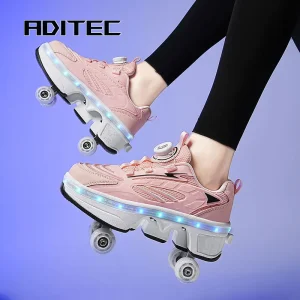 Fabric roller skates Girls casual Morphed Parkour roller skates running shoes for adults and children - AliExpress Sneakers