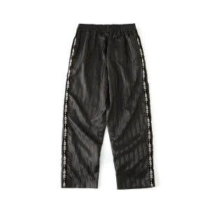 Casual Straight Leg Pants with Embroidered Logo Single Button Plaid Pattern Versatile Straight Fit Long Trousers for Men - AliExpress Pants