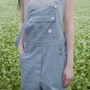 PREON American Retro Striped Slimming Casual Overalls Fletta Commute Wide Leg Pants Long Pants Cotton Blend Ladies Jumpsuits - AliExpress Jumpsuits&Rompers