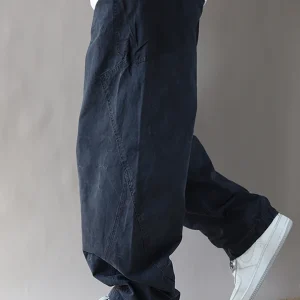 American Workwear Sle Men's Loose Casual Long Pants Bend Knife Pants Straight Leg mid Waist Hong Kong Sle Trendy Bla - AliExpress Pants