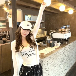 White Letter Knitted Two-Piece Set Cardigan Women's Loose Lazy Sle Daily Casual Feeling Top Comfortable Long Sve Spring - AliExpress Sweaters&Jumpers