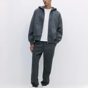 Spring Men's Stand Fit Sweatpants H&M Straight Leg Regular Thin Long Pants mid Waist Cotton 60% Polyester 40% - AliExpress Pants