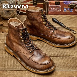 KOWM Outdoor Men Hiking Shoes Waterproof Tactical Shoes Leather Hunting Boots Desert Camping Sneakers Ankle boots Trekking Shoes - AliExpress Sneakers
