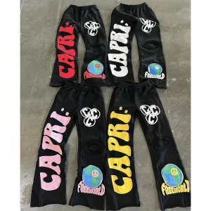Project Capri Flared Capri Pants Sporty Trousers Youthful Energy Style Straight Leg Long Pants for Men Casual Wear - AliExpress Pants