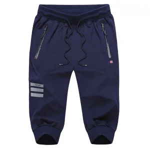 Summer Men's 7/8 Length Pants Youth plus Size Loose Sport Trousers Slim Fit Large Code M Model Casual Cotton Polyester Blend - AliExpress Pants