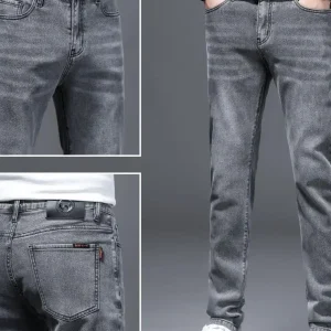 High-End Men's Jeans Straight Leg Casual Trousers Spring Autumn Winter New Style Fashionable Men's Pants Comfortable Fit - AliExpress Pants