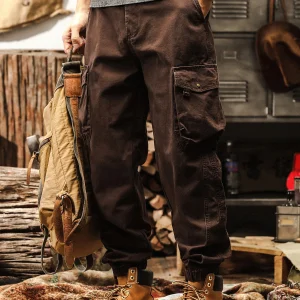 Retro Brown Workwear Pants Men's Casual Straight Loose Fit Spring New Sle Trendy Brand Comfortable Cotton American Leisure - AliExpress Pants
