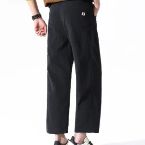 MMOPTOP Men's Casual Loose Straight Leg Pants Nine Points Ice Silk Drapey Summer New Style Comfortable All-Match Trousers - AliExpress Pants