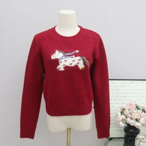 Luy Year Red Woolen Knitted Sweater round Ne ort Sle Fuzzy Feel Versatile Warm Casual Women's Faion Top - AliExpress Sweaters&Jumpers