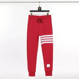 Red Spor Loose Fit Straight Leg Cotton Pants Couple Matching Casual Trousers Korean Sle mid Waist Beltl Long Trousers - AliExpress Pants