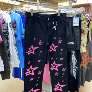 Trendy American Star Logo Workwear Casual Long Pants Loose Fit Faion Urban Sle All Season Youth Jeans No Ironing Required - AliExpress Pants