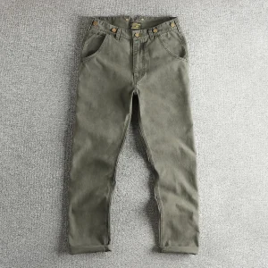 100% Cotton Heavy Thick Amei Kaji Underground Work Pants Pull-out Straight Trousers Men's Replica Trendy Original Color Pants - AliExpress Pants