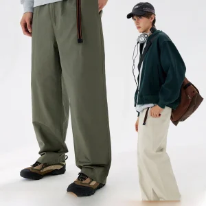 Nome Outdoor Cleanfit Adjustable Waist Belt Vintage Color Loose Straight Casual Pants Cotton Low Waist Straight Leg - AliExpress Pants