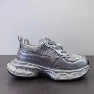 Women Spliced Diamonds Genuine Leather Sneakers Breathable Spring Autumn Platform Sport Shoes Lace Up Ladies Running Trainers - AliExpress Sneakers