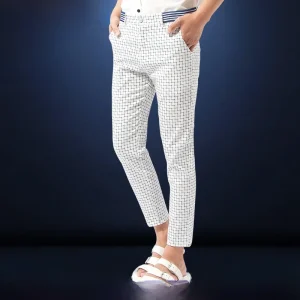 Summer Thin Faion Plaid Men's Slim Fit Casual Pants Korean Version Straight Leg Nine Points Trendy Youth Active Sle Jeans - AliExpress Pants