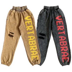 Vertabrae Sweatpants Casual Hole Punching Print Men's Women's Long Pants Straight Leg Cotton Sports Sle Everyday Trousers - AliExpress Pants