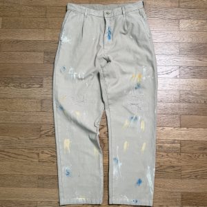 Hand-Painted Splatter Ink Casual Pants Oil Stain Waed Vintage Patchwork Long Trousers Straight Leg Cotton Comfortable Fit - AliExpress Pants