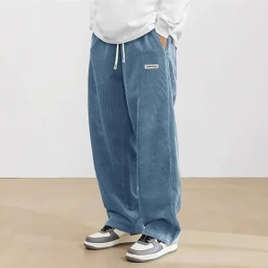 Men's New Corduroy Casual Pants European and American Retro Straight Trousers - AliExpress Pants