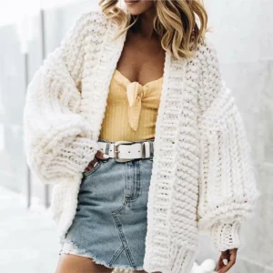 Bohemian Vintage Hand-knitted Bat Lantern Sleeve Sweater Jacket 2026 Autumn And Winter Sweater Cardigan Female Sweater Coats - AliExpress Sweaters&Jumpers