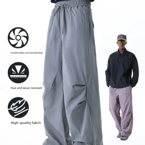MMOPTOP Men's Casual Hiking Pants Dstring Straight Leg Trousers Leisure Faion Autumn Wear Resistant Nylon Fiber - AliExpress Pants