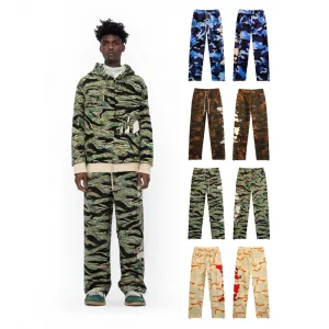 New Y2K Street Style Camouflage Loose Trousers Man's Clothing Hiphop Embroidery Cotton Casual Retro Streetwear Baggy Sweat Pants - AliExpress Pants