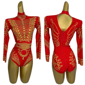 Sexy Sparkly Red Crystals Leotard Nightclub Birthday Celebrate Rhinestones Bodysuit Dance Costume Stage Photoshoot Wear Napolun - AliExpress Jumpsuits&Rompers