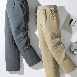 Outdoor Winter Casual Loose Straight Leg down Pants Anti-Cold Warm Not Puffy Men's Women's Windproof Waterproof Faion Urban... - AliExpress Pants